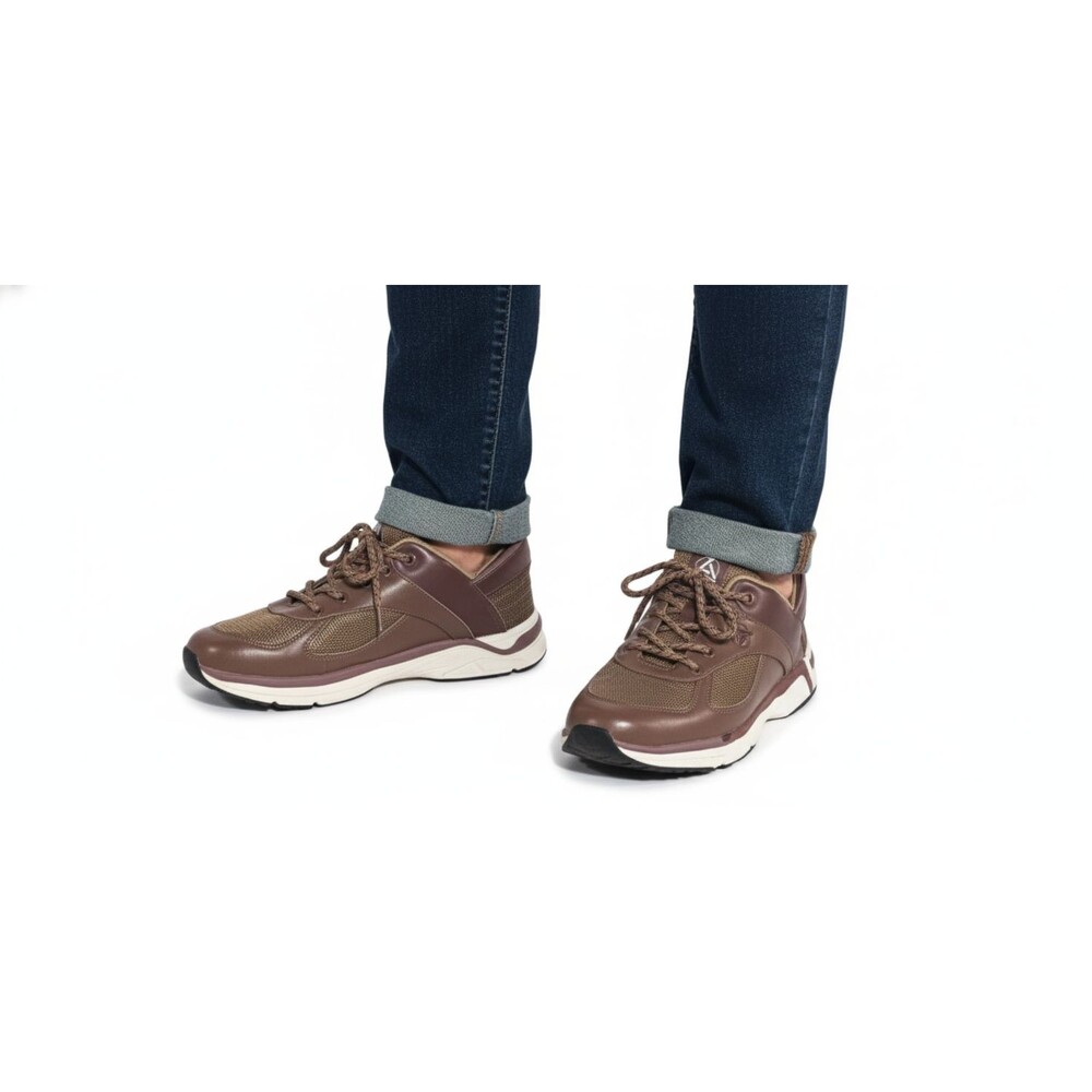 ZEBA Shoes Men's Brown Hands Free Slip On Walking Casual US 8.5